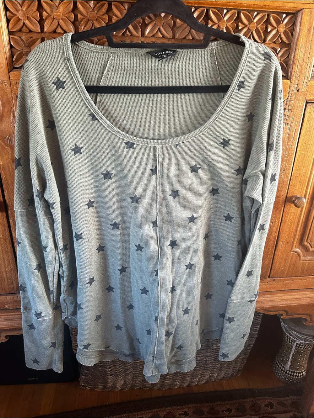 Army Green black Star TShirt